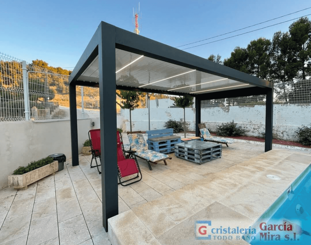 pérgola bioclimática en terraza